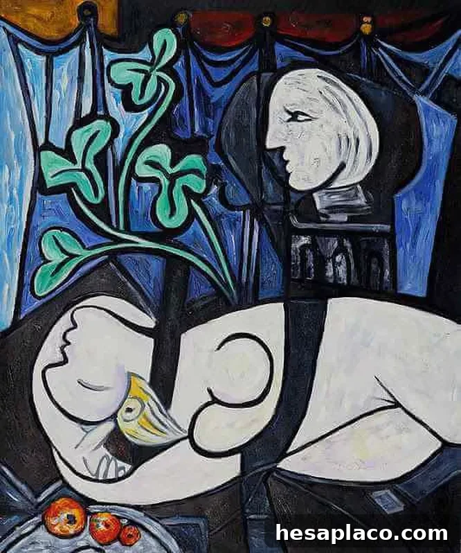Nude, Green Leaves and Bust