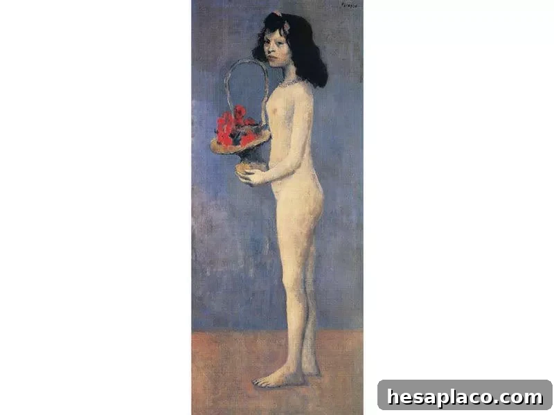 Young Girl With a Flower Basket