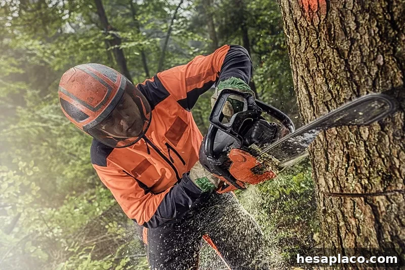 Lumberjack at work