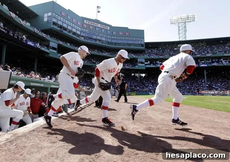 Boston Red Sox in throwback uniforms