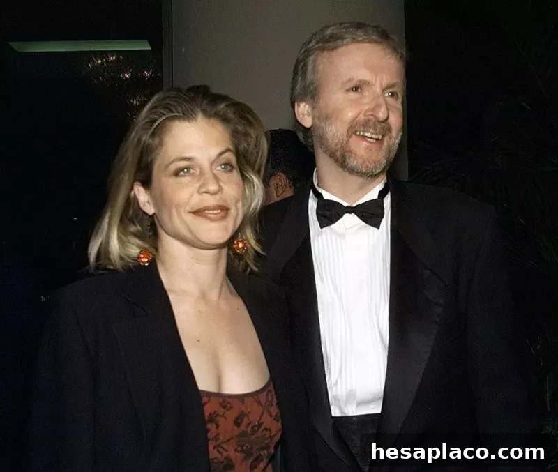 James Cameron and Linda Hamilton