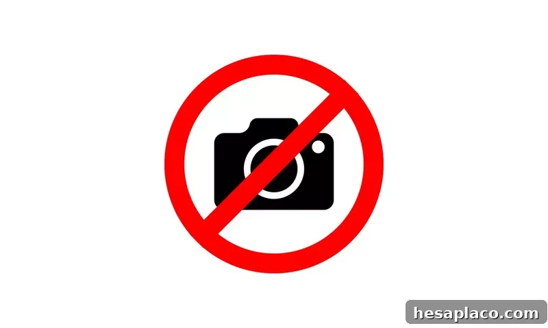 No photos allowed