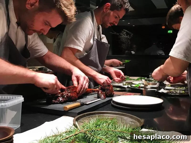 Chefs preparing food at Noma 2.0