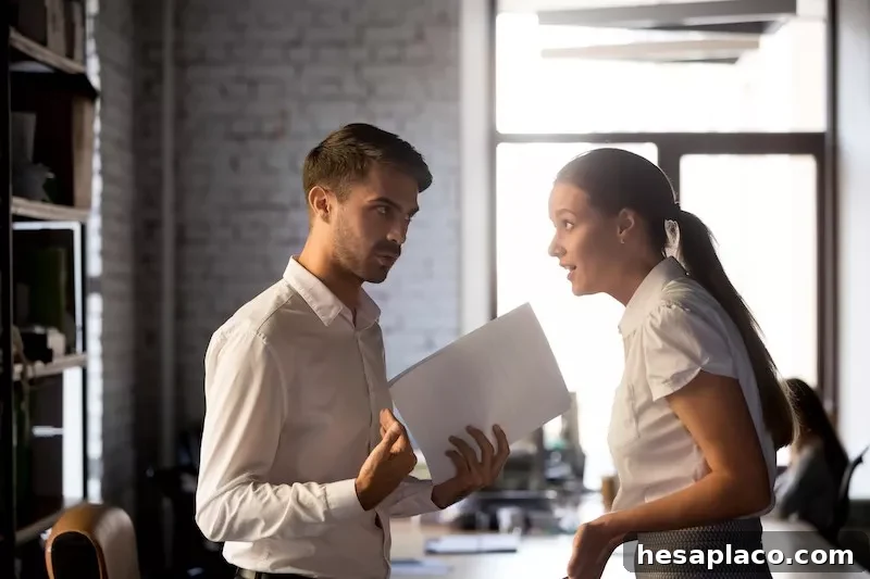Coworkers arguing