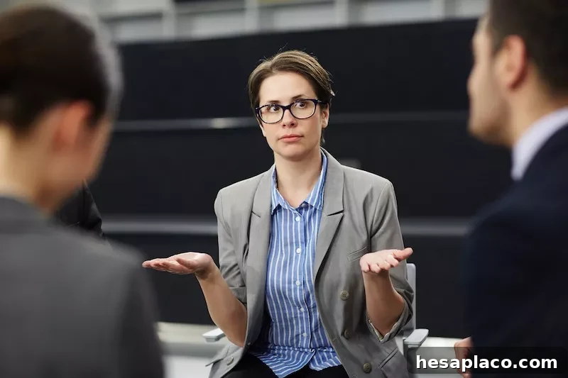 Businesswoman doesn't know