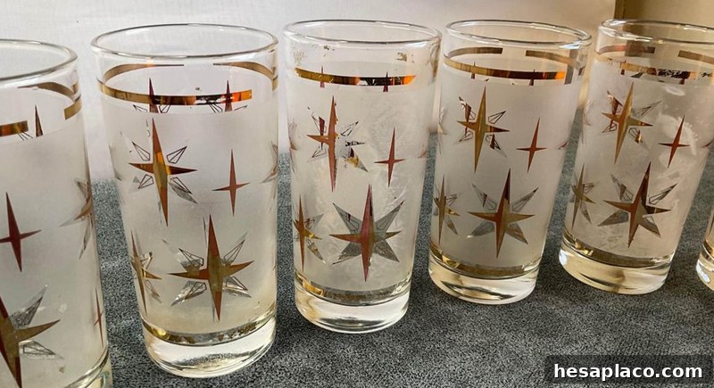 Atomic age cocktail glasses