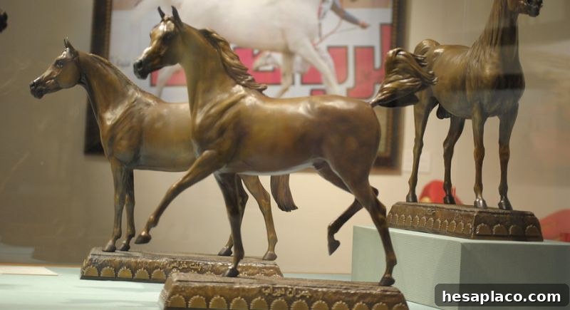 Bronze Arabian horse sculpture
