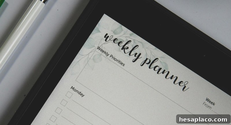 Digital planner app