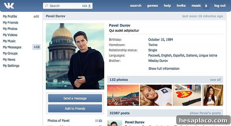 Pavel Durov portrait
