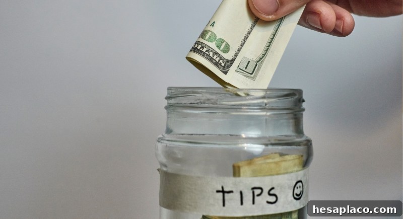 Receipt detail showing tip