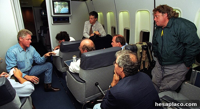 Press aboard Air Force One