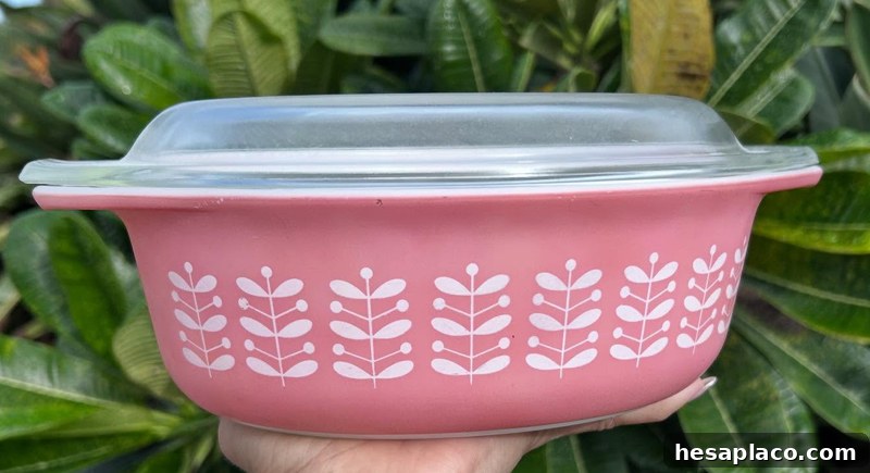 Pink Stems Pyrex pattern