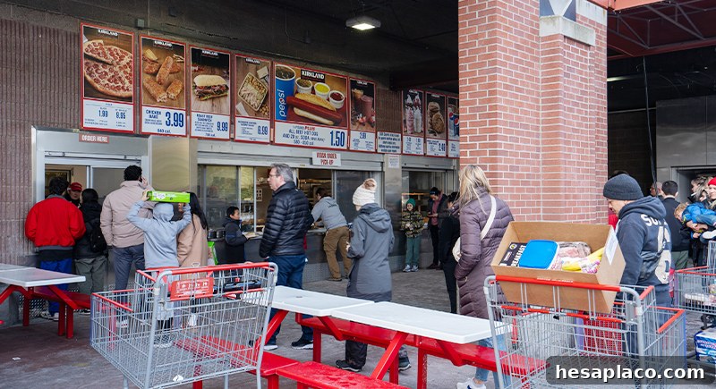 Shoppers inside a Costco warehouse