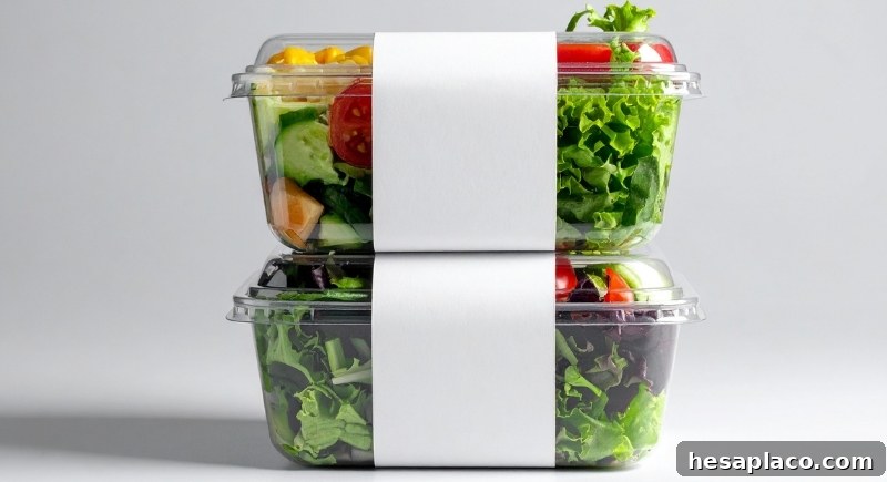 Bagged salad mix in supermarket