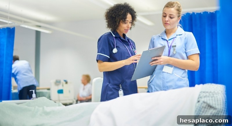 Licensed practical nurse assisting patient