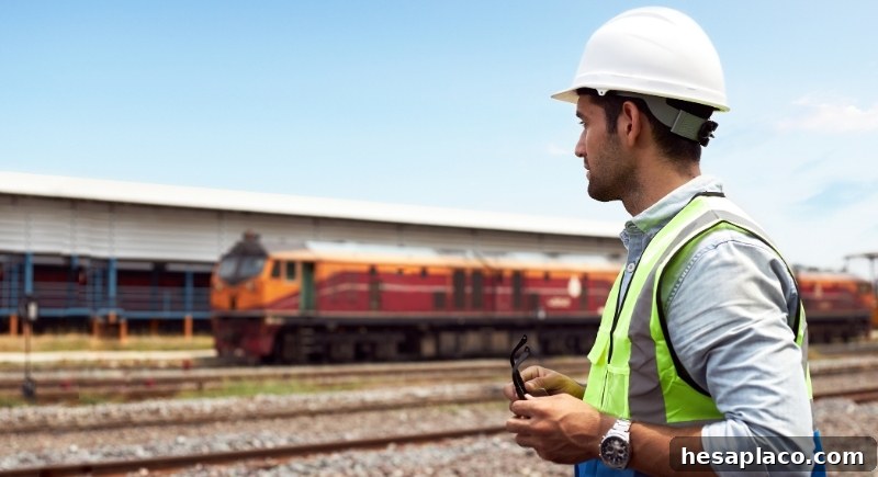Locomotive engineer operating a train