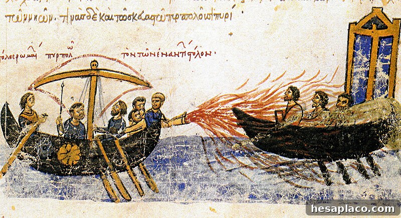 Greek Fire historical depiction