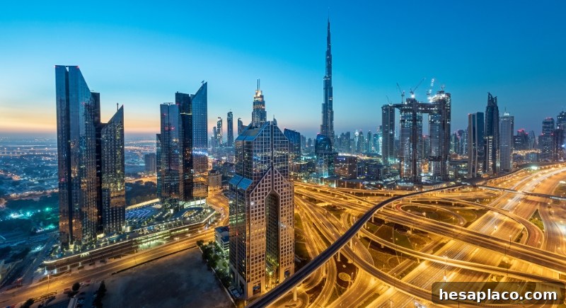 Dubai skyline and Palm Jumeirah