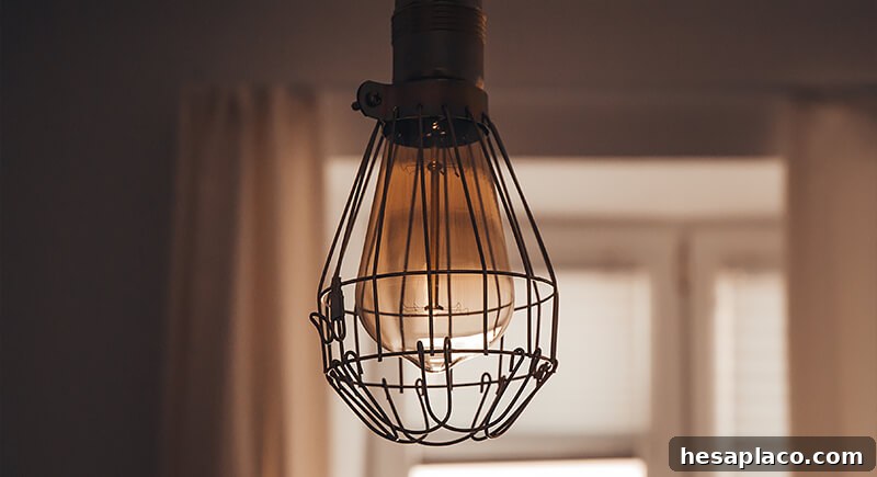 Wire light cage repurposed as candle holder