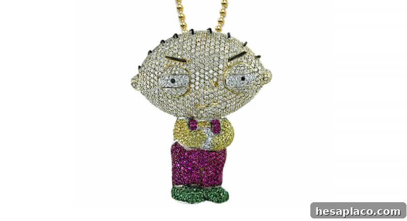 Stewie Griffin pendant owned by Justin Bieber