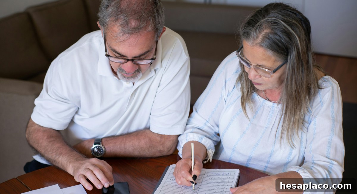 Couple planning retirement
