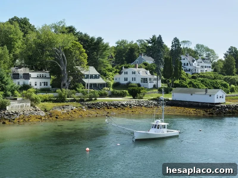 Coastal village in Maine