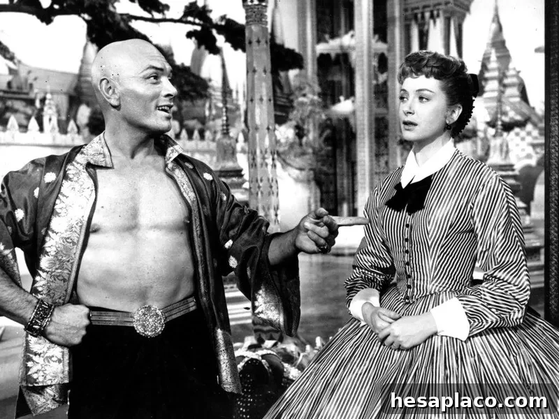 Yul Brynner and Deborah Kerr