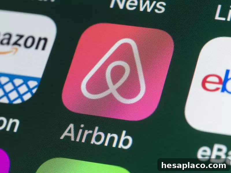 Airbnb, Amazon, ebay, News and other Apps on iPhone screen
