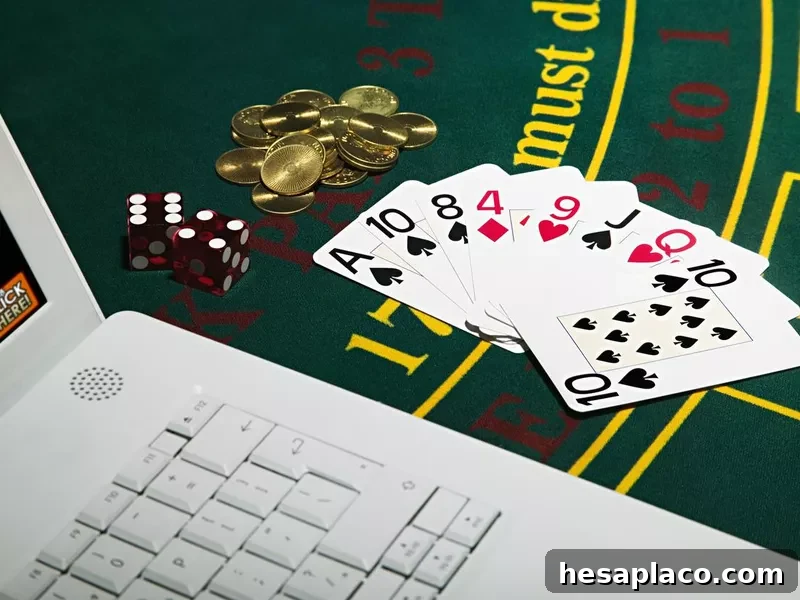 Gambling with laptop computer