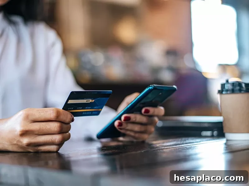 Paying for goods by credit card through a smartphone