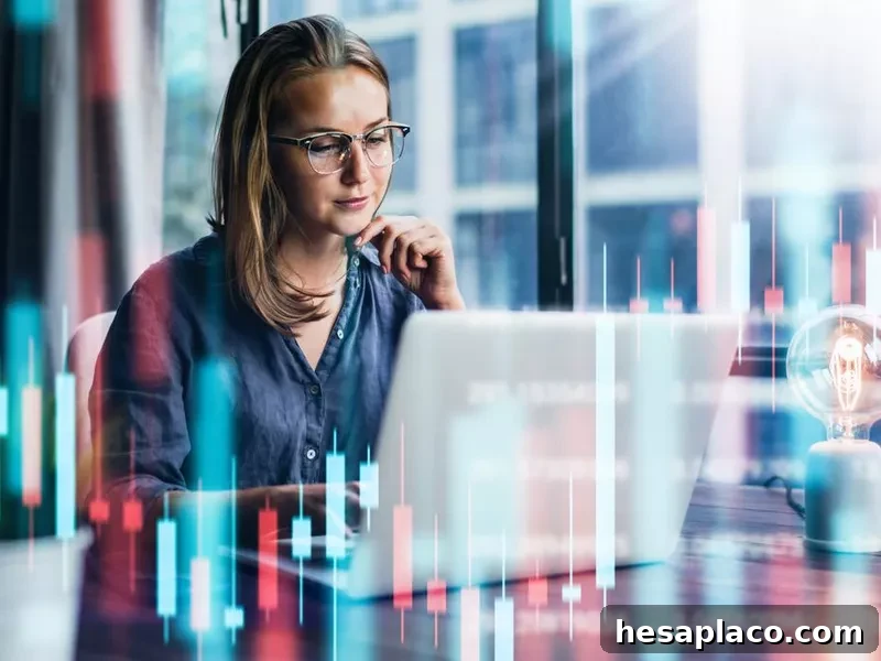 Businesswoman working at modern office