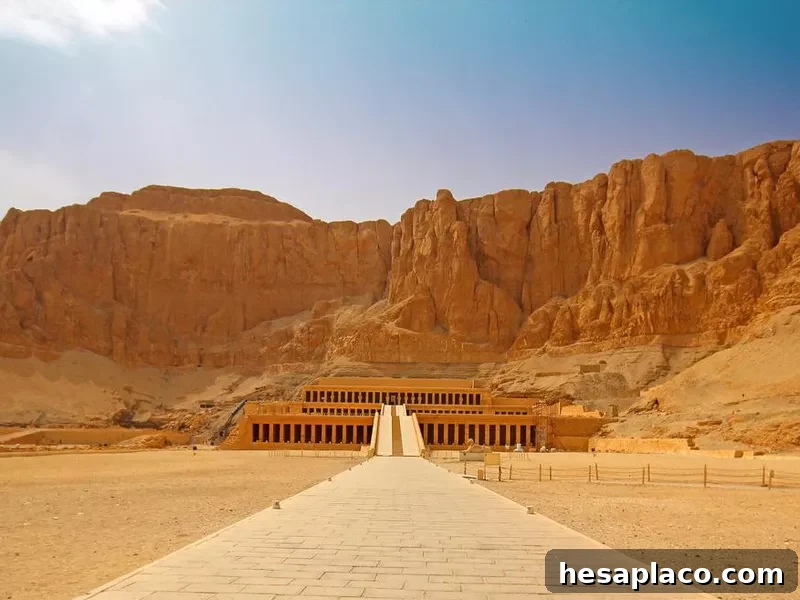 The temple of Hatshepsut near Luxor in Egypt