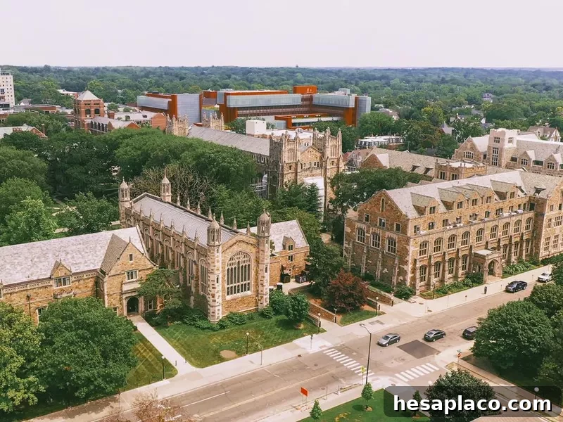 Law Quadrangle university of Michigan Ann Arbor Aerial view