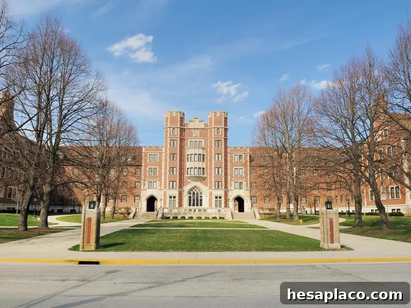 Classic Architecture Cary Quadrangle Purdue University Student Dormitory Building