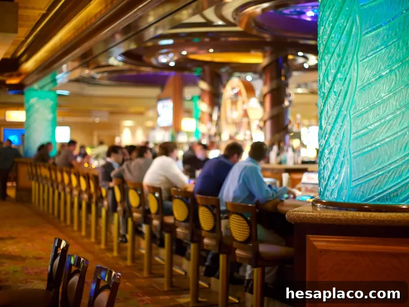 Crowded bar in Las Vegas casino
