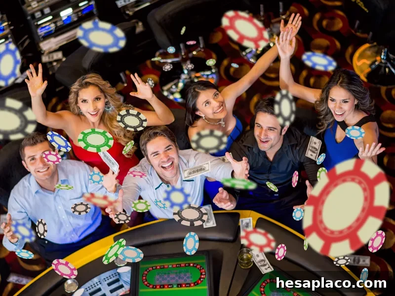 People winning at the casino