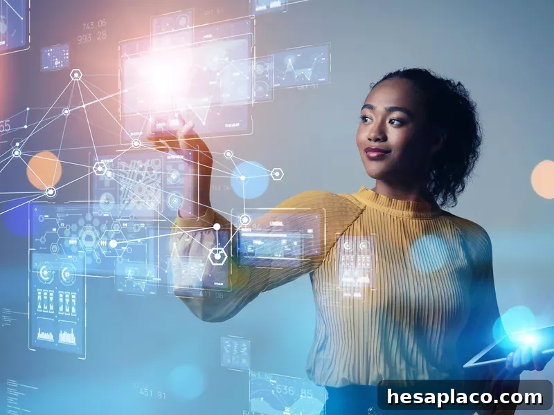 Woman holding tablet and ready for digital transformation