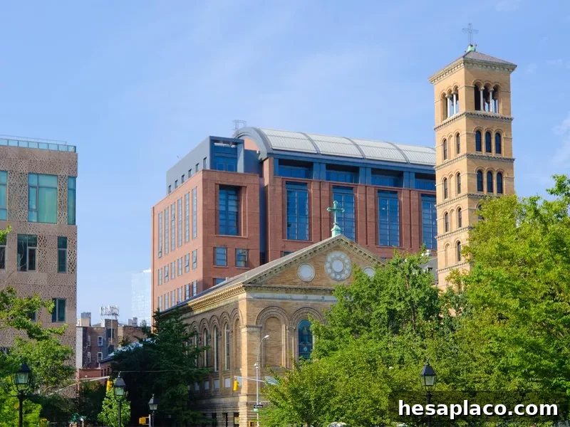 College buildings at New York University in Greenwich Village