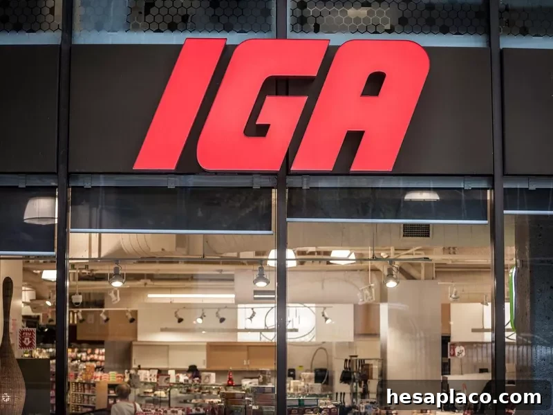 Entrance of an IGA Supermarket