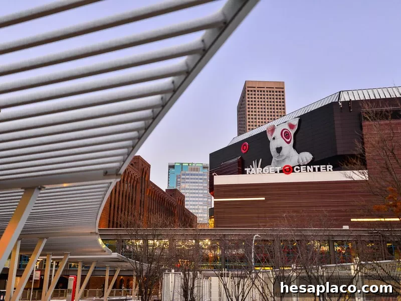 Target Center Arena in Downtown Minneapolis, Minnesota
