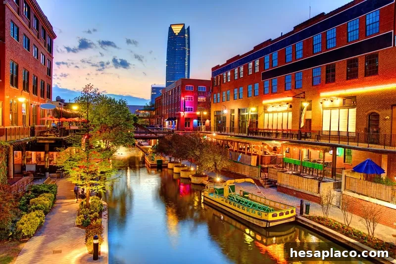 Bricktown in Oklahoma City, Oklahoma