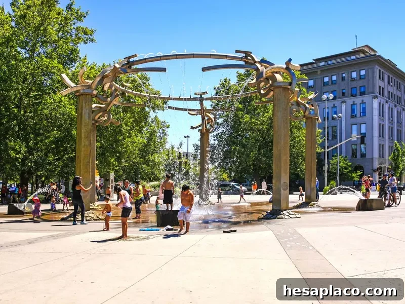 Riverfront Park Rotary Fountain in Spokane Washington