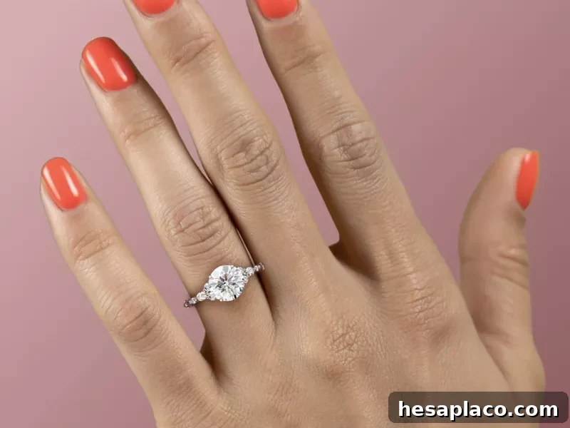 The Kristen round cut diamond engagement ring