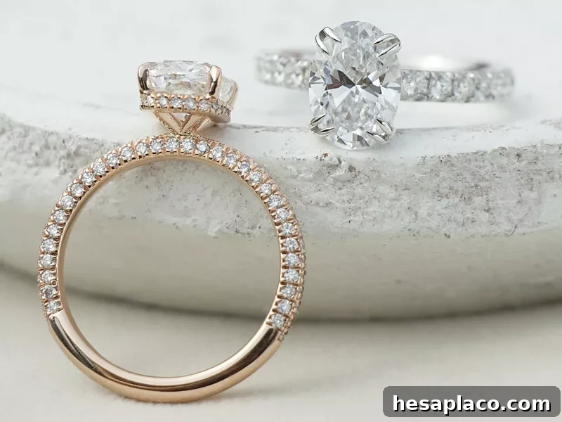 The Sofia and the Celine diamond engagement rings