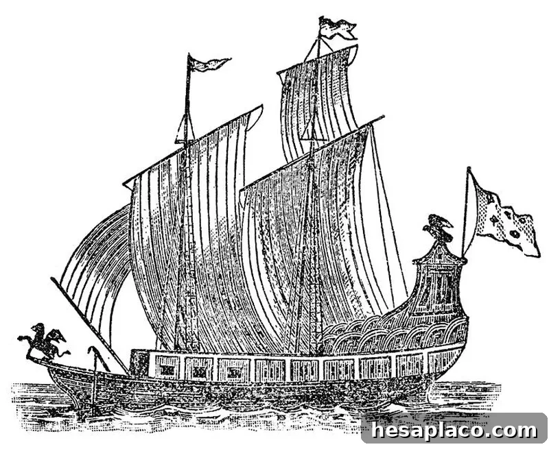 A woodcut of Le Griffon