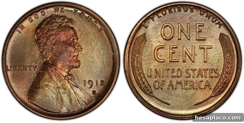 1915 S penny (reddish brown)