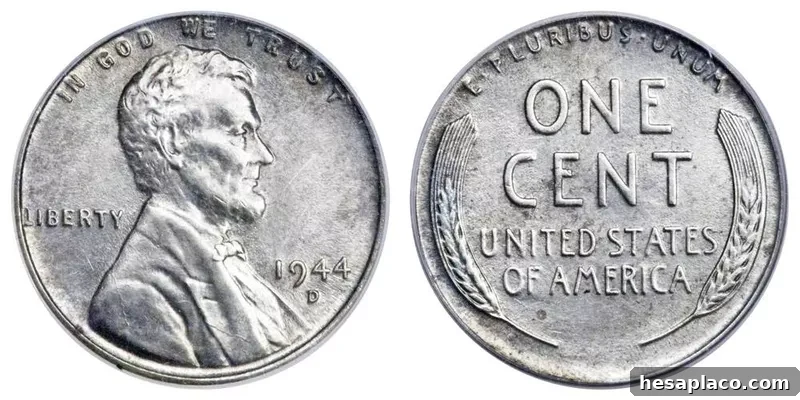 1944-D Steel penny