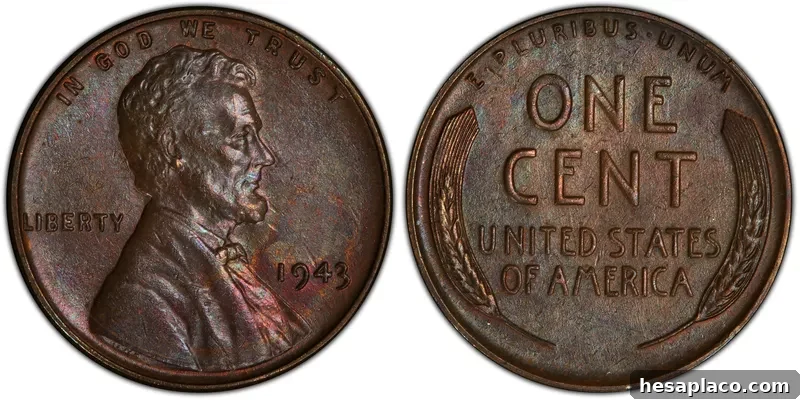 1943 Bronze penny