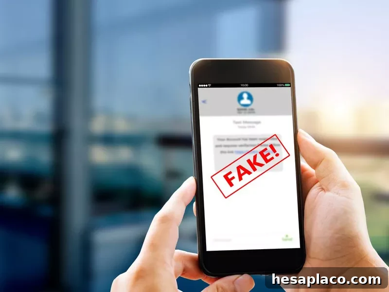 Fake text message scam