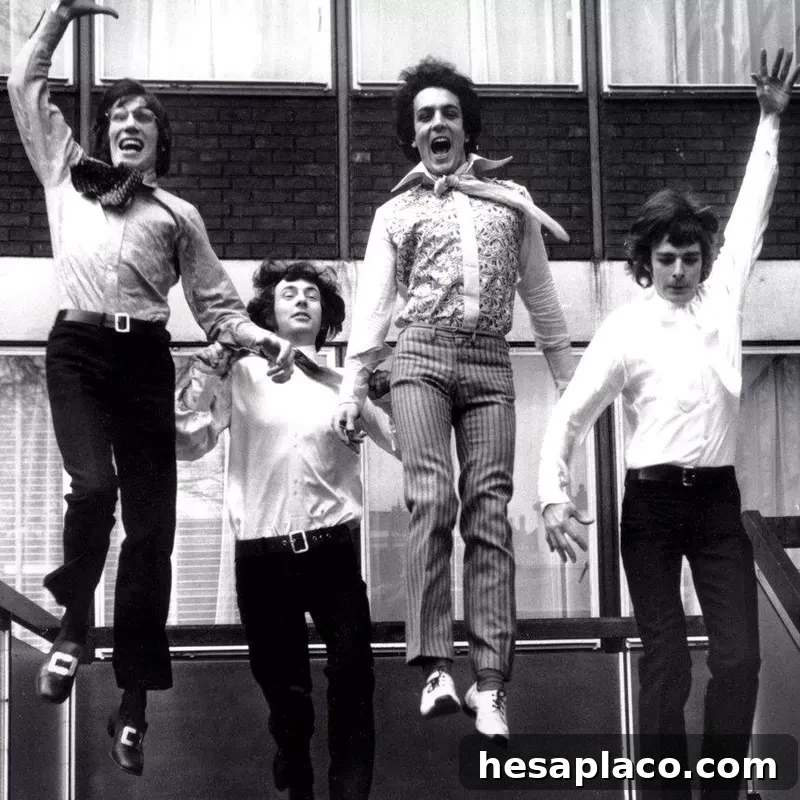 Roger Waters, Nick Mason, Syd Barrett and Richard Wright, of Pink Floyd